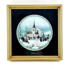 P. Buckley Moss Christmas Carol Framed Plate 1989 4077/7500 Anna Perenna picture