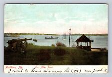 Portland ME-Maine, Fort Allen Park, Antique Vintage c1907 Souvenir Postcard picture