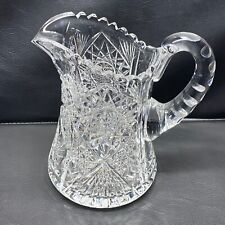 Exquisite Antique Signed FRY American Brilliant Cut Glass Water Pitcher picture