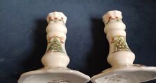  Set Of Two Lenox The Joy of Christmas Candlestickes picture
