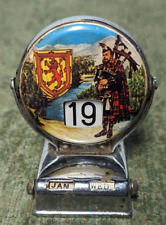Vintage Metal Scotland Perpetual Flip Calendar Scottish souvenir 1960s Chrome picture