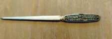 Vintage Pharmacy~ Brown The Druggist Letter Opener/ Knife Corning AK picture
