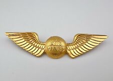 Rare 3rd Issue Northwest (US AIR MAIL) Airlines Pilot Gold Tone Pin Wings 3.5