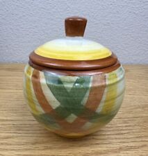 Vernonware Sugar Bowl with Lid Tam O'Shanter Homespun Metlox Poppytrail - USA picture