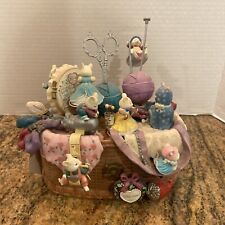 As-Is Vintage Enesco Music Box Mice Sewing Basket Whistle While You Work NO CORD picture