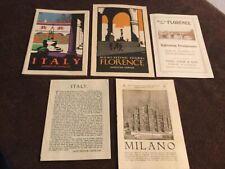 Nice,Rare,Vintage,Lot of Italy American Express brochures,maps,etc mostly 1920’s picture