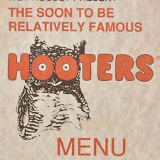 1994 Hooters Restaurant Menu Fort Lauderdale Sunrise Boca Raton Sarasota Doral picture