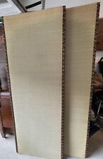 Japanese Bed Tatami Vintage Rare Woven Mats Set Of 2 picture