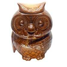 Vintage MCM McCoy Woodsy Brown/Carmel Owl Ceramic Cookie Jar #204 picture