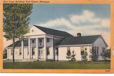 Postcard Red Cross Building Fort Custer MI picture