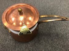 Vintage B&M Douro Copper / Brass Double Boiler with Porcelain Insert picture