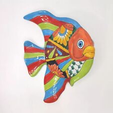 Ceramic Fish Wall Decor Hand Painted Angelfish 10.5