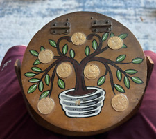 Longaberger BALBOA Central America MONEY TREE Basket UNIQUE rare OOAK. picture