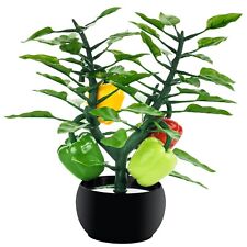 6in1 Moulded Fake Plant, Seasoning Organizer, 4 Salt And Pepper Shakers picture