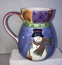 Sango The Sweet Shoppe Christmas Snowman Pitcher by Sue Lipkin EUC picture