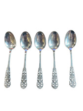 Set of 5 Norwegian 830 Silver Coffee Spoons - Valdres Pattern picture