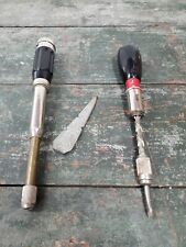 Vintage Tool Lot. Goodell Pratt And Yankee Push Drills. Lone Star Mason Spacer picture