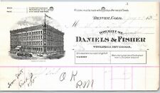 1893 Denver, CO Daniels & Fisher Wholesale Dry Goods Letterhead - M.H. Keefe picture