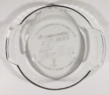 Anchor Hocking Pie Plate Fire King Clear Glass 9 Inch Commemorating 50 Years picture