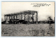 c1910 Kawasaki Ship-Building Yard For Large Ships Stocks Kobe Japan Postcard picture