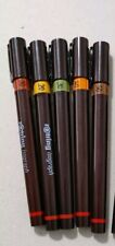 Rotring isograph Technical Pens Set Of 5 Extra Fine Tip .01 .02 .03 .04 .05 Used picture