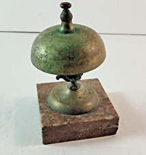 Vintage Antique Victorian Hotel Bell Front Desk On Marble Base 19th Century picture
