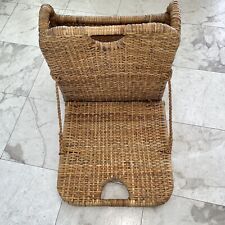 VTG Wicker Rattan Rope  Folding Beach Canoe Boat Picnic Chair Seat Portable picture
