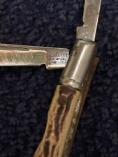 Vintage Colonial Prov USA 2 Blade Bone Handle Pocket Knife Highly Sought After picture