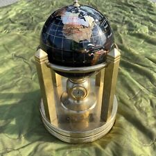 Vintage Desktop Spinning Globe Clock Thermometer  picture
