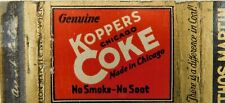 Genuine Koppers Coke Chicago No Smoke No Soot Vintage Matchbook Cover picture