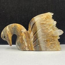 439g Natural quartz crystal cluster mineral specimen, hand-carved the Swan, gift picture