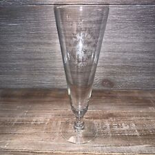 Carling’s Red Cap Ale Stem Glass Cup Clear Used 8 1/2 In Tall (Read Description) picture