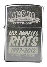 Dissizit 20 Year Los Angeles Street Riots Commemorative Chrome Zippo Lighter NW picture