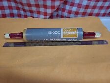 Vintage Ecko No.2507 Red And White Wood Handled Rolling Pin Hard To Find. picture