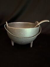 Carson Pewter Footed Bucket Bowl with Handle, Spouted Serving Spoon/Ladle picture