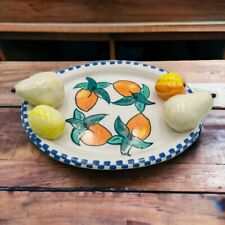 Bella Casa Ganz 3D Fruit Pears Lemon Peach Platter Signed picture
