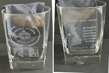 Vintage Amoco Oil & Gas 3D Seismic 1997 Meeting London Drinking Rocks Glass picture