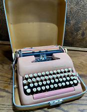 Vintage Mid Century Smith Corona Portable Silent Super PINK Typewriter w Case picture
