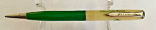 VINTAGE RITEPOINT 120 ADVERTISING MECHANICAL PENCIL, GREEN/WHITE W/ CHROME, 60'S picture