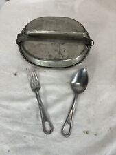 Vintage / WW2 / Korea US Military Mess Kit 1945 With Utensils picture