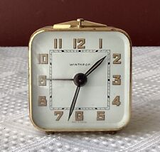 VTG Very Rare Winthrop Mechanical Travel Clock W. Alarm Made in France, Working picture
