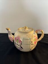 Price Bros. Vintage Teapot with Lid 22k Gold Trim England 1936 picture