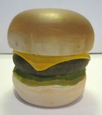 Large Vintage Pottery Ceramic Hamburger Cheeseburger Bank picture