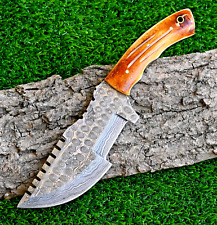 Tactical WildLife BushCraft Tracker Hunting Knife -Hand Forged Damascus Stl 2784 picture
