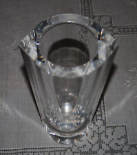 SIGNED Orrefors (Sweden) Lead Crystal Mirror Vase Erika Lagerbielke 6.5+ inches picture