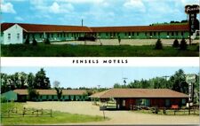 Yankton SD Fensels Motels Dual View 2 Locations South Dakota postcard CP3 picture