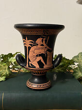 Hand Painted Greek Art Pottery Vase Urn Museum Replica 430 BC, Lead Seal picture