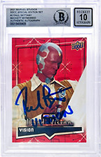 2021 Upper Deck Wandavision Paul Bettany Signed Vision #2 Beckett Graded 10 picture