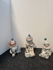 3 X LLADRO SPAIN PIERROT CLOWNS WITH PUPPIES RETIRED. ALL IN MINT CONDITION picture