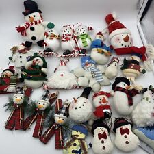 Lot 24 Christmas Snowmen Figurine Ornaments picture